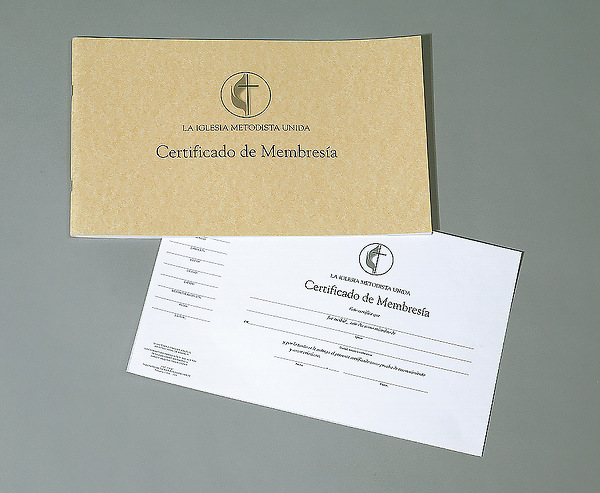 La Iglesia Metodista Unida Certificados de Membres | Cokesbury
