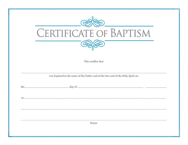 baptism paper