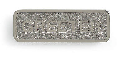 Picture of Silvertone Magnetic Greeter Badge