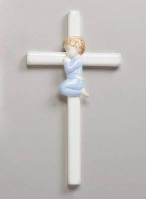 Picture of Valencia Baby Boy Porcelain Cross 7.5"