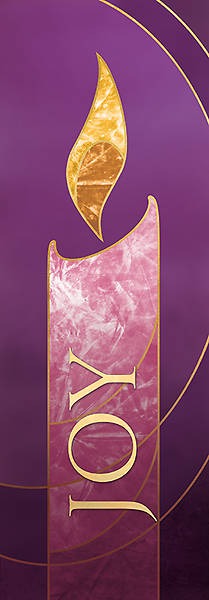 Picture of 18X5 Advent Banner JOY Purple