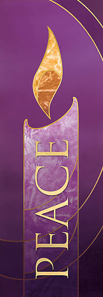 Picture of 18X5 Advent Banner PEACE Purple