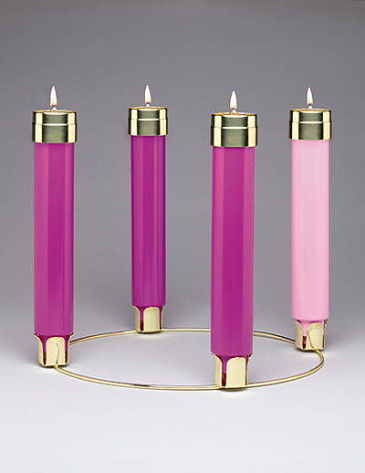 Picture of Emkay Disposable Liquid Wax Candle Advent Set - 3 Purple, 1 Pink