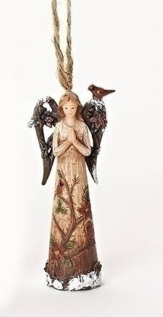 Picture of Angel and Cardinal Ornament -Praying