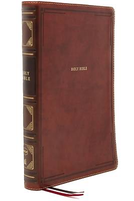 Picture of Nkjv, Thinline Bible, Large Print, Leathersoft, Brown, Comfort Print