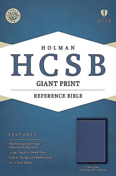 Picture of HCSB Giant Print Reference Bible, Cobalt Blue Leathertouch, Indexed