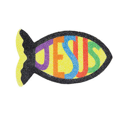 Picture of Vacation Bible School VBS 2021 Jesus Fish Sandart Craft Pkg of 12