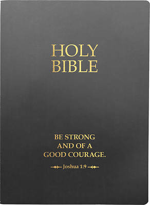 Picture of KJV Holy Bible, Be Strong and Courageous Life Verse Edition, Large Print, Black Ultrasoft