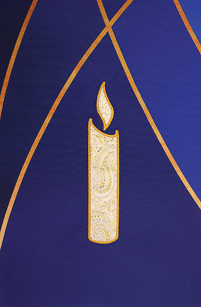 Picture of Pulpit Scarf A with Applique Symbol Blue
