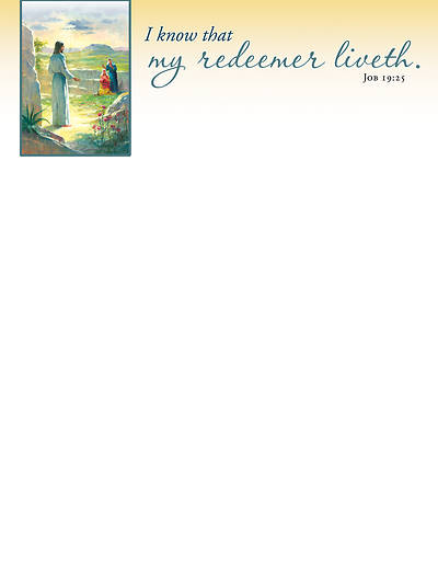 Picture of I Know That My Redeemer Liveth Easter Letterhead