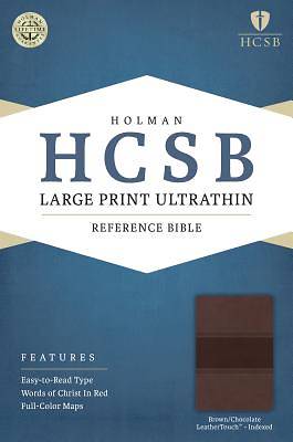 Picture of HCSB Large Print Ultrathin Reference Bible, Brown/Chocolate Leathertouch Indexed