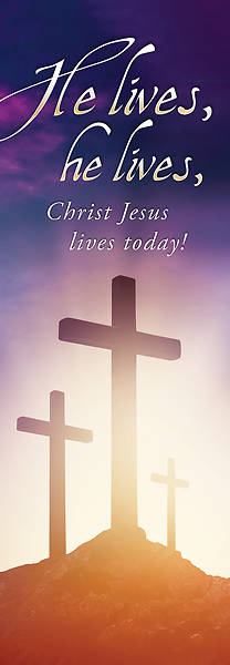 Picture of He Lives! Easter 2' x 6' Banner