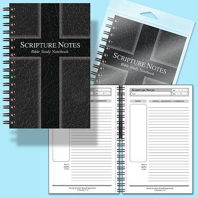 Picture of Scripture Notes Bible Study Notebook-Black