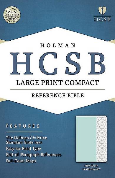 Picture of HCSB Large Print Compact Bible, Mint Green Leathertouch