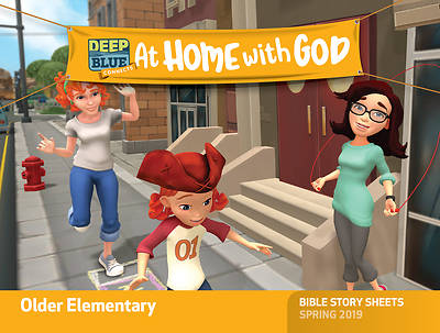 Picture of Deep Blue Connects At Home With God Older Elementary Bible Story Sheets Spring 2019