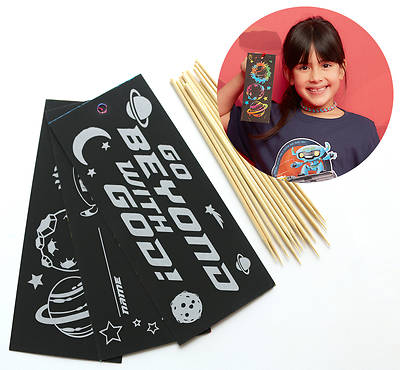 Picture of Vacation Bible School (VBS) To Mars and Beyond Scratch Art Bookmark Craft Kit (Pkg of 12)