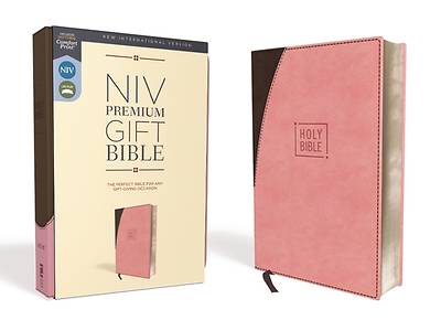 Picture of NIV, Premium Gift Bible, Leathersoft, Pink/Brown, Red Letter Edition, Comfort Print