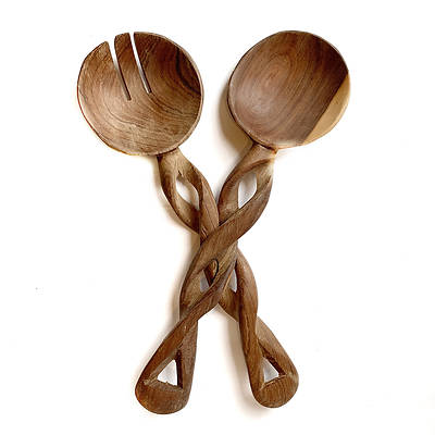 Picture of Olivewood Spoons Spiral Twist Handle