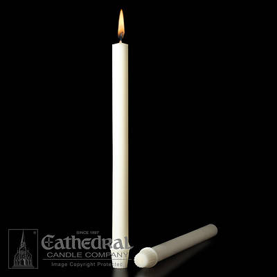 Picture of Cathedral 51% Beeswax Altar Candles - 1-1/4" x 24-3/4"
