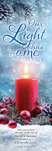 Picture of Banner Our Light Has Come Christmas 2x6 Vinyl