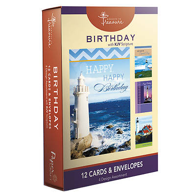 Picture of Boxed Birthday Cards (Pack of 12) - Lighthouse