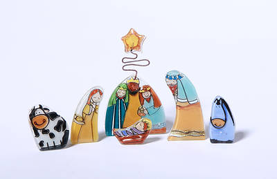 Picture of PamPeana Glass Art 6pc Mini Nativity Set