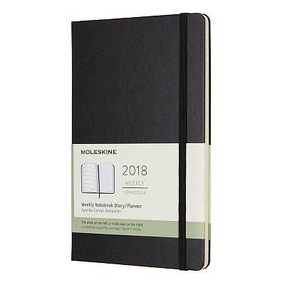 Picture of Moleskine 12 Month Weekly Planner, Large, Black, Hard Cover (5 X 8.25)