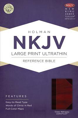 Picture of NKJV Large Print Ultrathin Reference Bible, Classic Mahogany Leathertouch