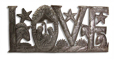 Picture of Metal Christmas Love Wall Art