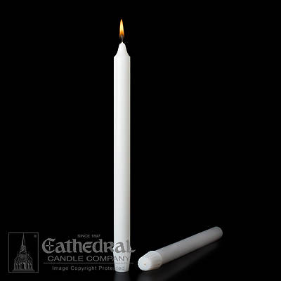 Picture of Stearic Altar Candles Cathedral 8 1/2 x 23/32 Pack of 48 Self-fitting