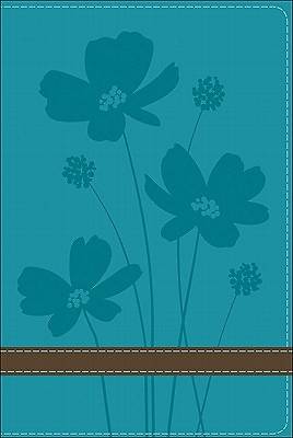 Picture of GW Compact Bible Turquoise/Brown, Flower Design Duravella