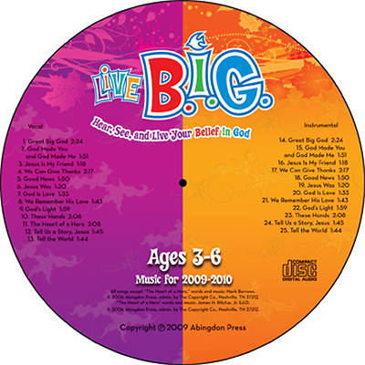 Picture of Live B.I.G. Preschool Music CD 2009-2010