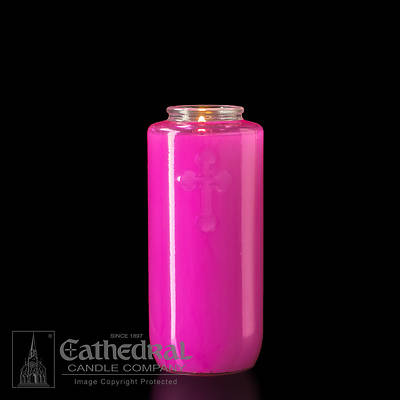 Picture of Cathedral 5-Day Glass Offering Candle - Rose