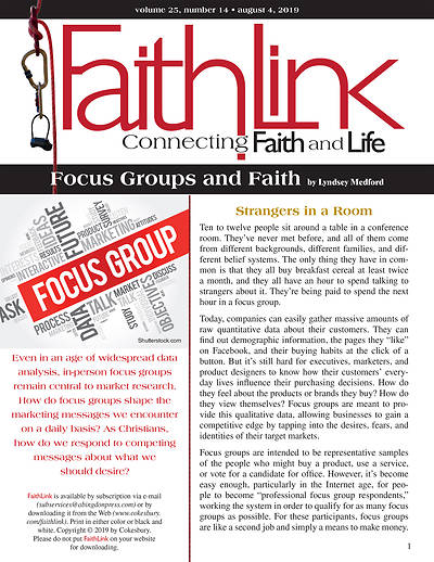 Picture of Faithlink - Focus Groups and Faith (8/4/2019)