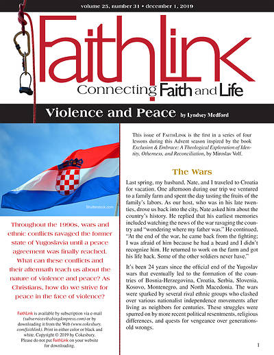 Picture of Faithlink - Violence and Peace (12/1/2019)