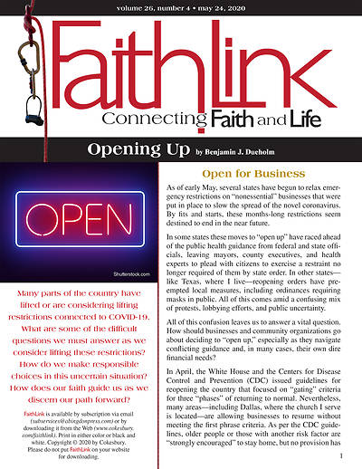 Picture of Faithlink - Opening Up (5/24/2020)