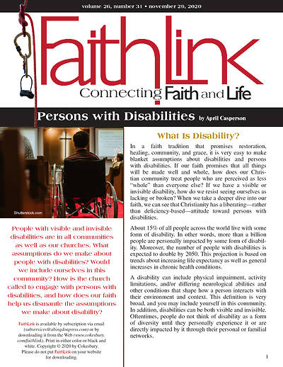 Picture of Faithlink - Persons with Disabilities (11/29/2020)