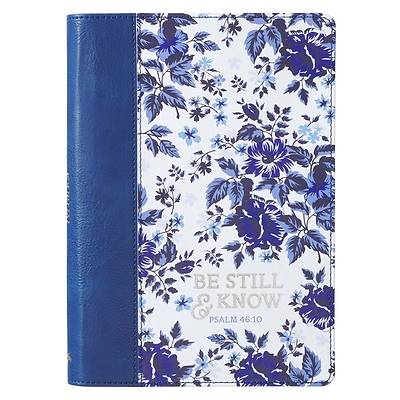 Picture of Journal Classic Blue Floral Be Still & Know