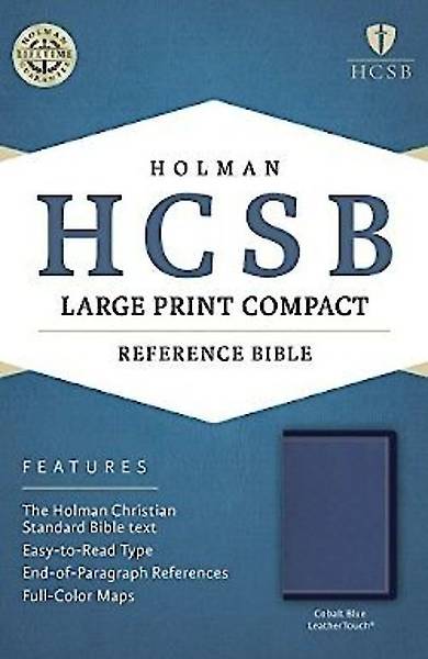 Picture of HCSB Large Print Compact Bible, Cobalt Blue Leathertouch