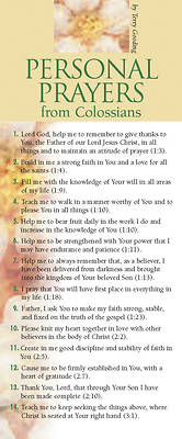 Picture of Personal Prayers from Colossians 50-Pack