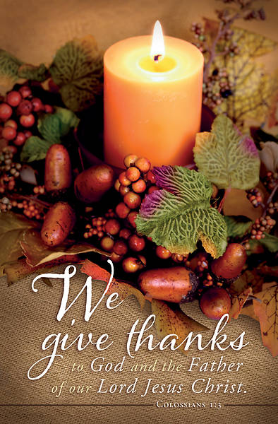 Picture of We Give Thanks Thanksgiving Regular Size Bulletin
