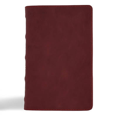 Picture of CSB Personal Size Bible, Holman Handcrafted Collection, Premium Marbled Burgundy Calfskin