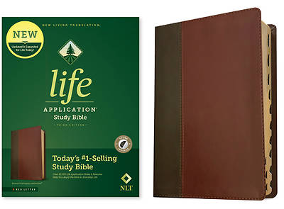 Picture of NLT Life Application Study Bible, Third Edition (Red Letter, Leatherlike, Brown/Tan, Indexed)