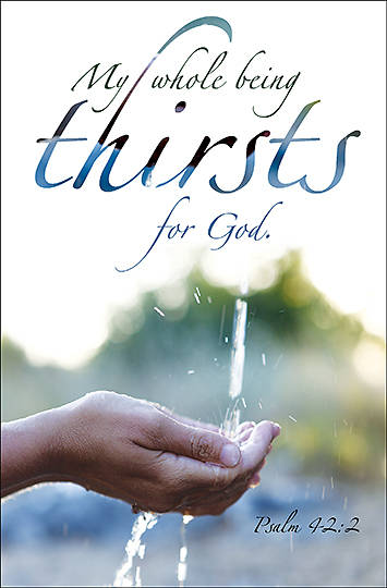 Picture of Hands & Water Scripture Series Bulletin (Package of 100)