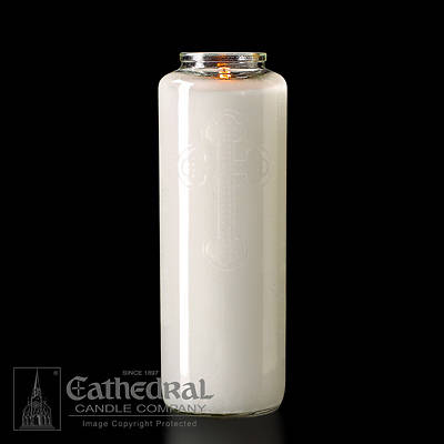 Picture of Cathedral 6-Day Glass Offering Candle - Crystal