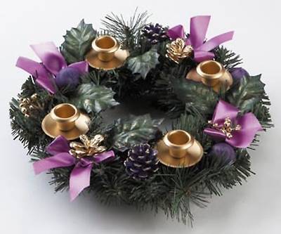 Picture of Purple Ribbon Advent Wreath