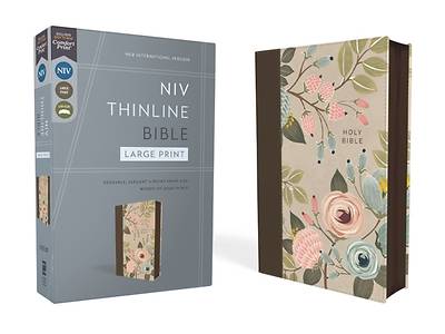 Picture of Niv, Thinline Bible, Large Print, Leathersoft, Floral, Zippered, Red Letter, Comfort Print