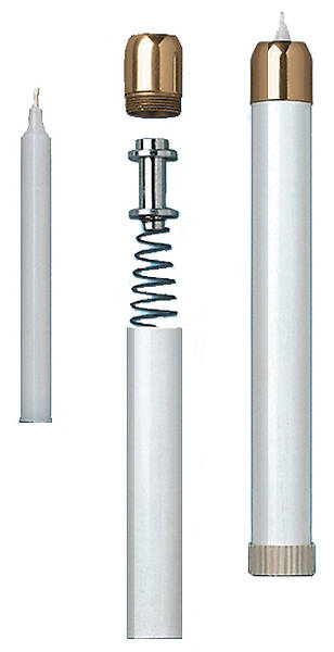 Picture of Brasstone Tube Candle 11" x 3/4" (Pair)
