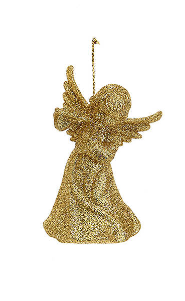 Picture of Glitter Gold Angel Playing A Flute