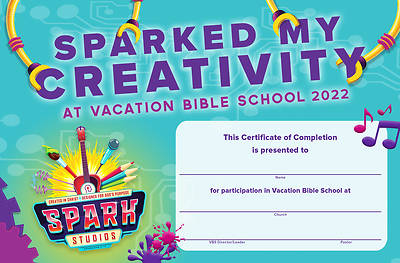 Picture of Vacation Bible School VBS 2022 Spark Studios PK50 Completion Certificates